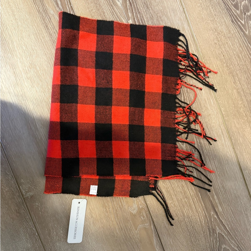 Red and Black Checkered Scarf